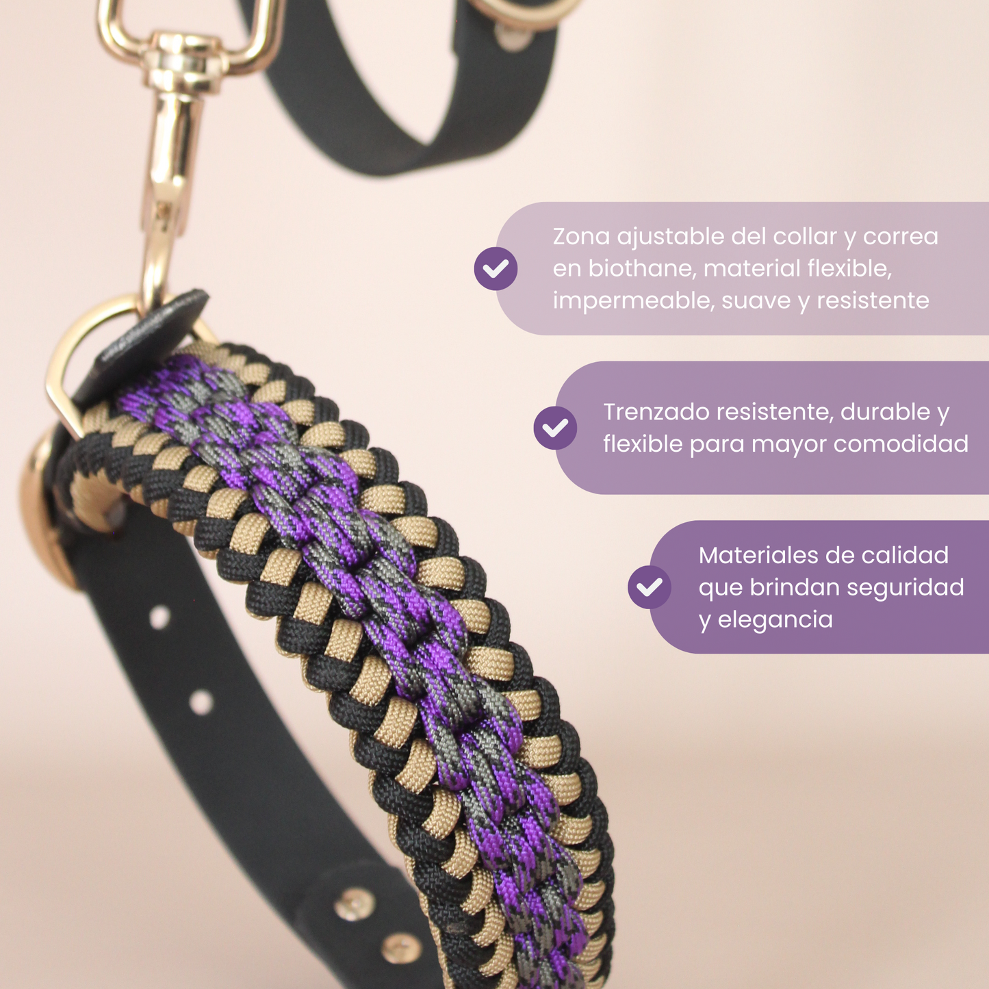 Collar Artesanal para Perros | Mystic Gold