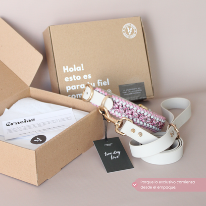 Collar Artesanal para Perros | Rosé